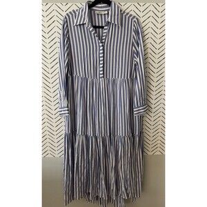 Vineyard Vines Sail Striped Tiered Collared Shirt Dress Women's‎ Size 6 Nautical